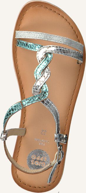 Zilveren GIOSEPPO Platte sandalen VOEREN Zilveren GIOSEPPO Platte sandalen VOEREN - large