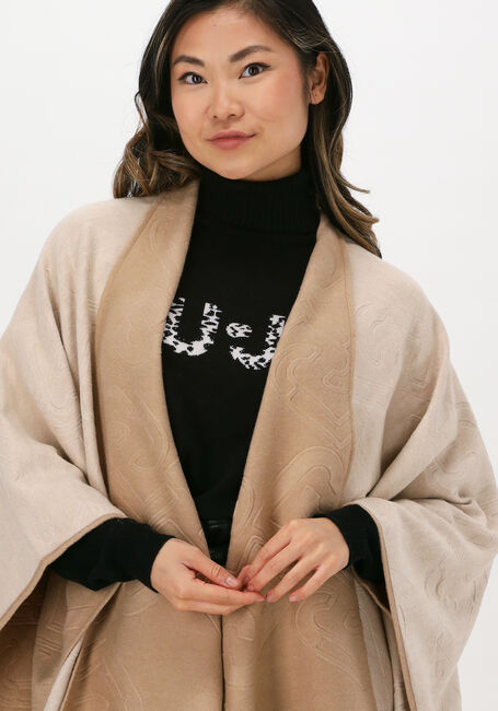 Beige LIU JO Sjaal PONCHO DOUBLE EMBOSSED - large