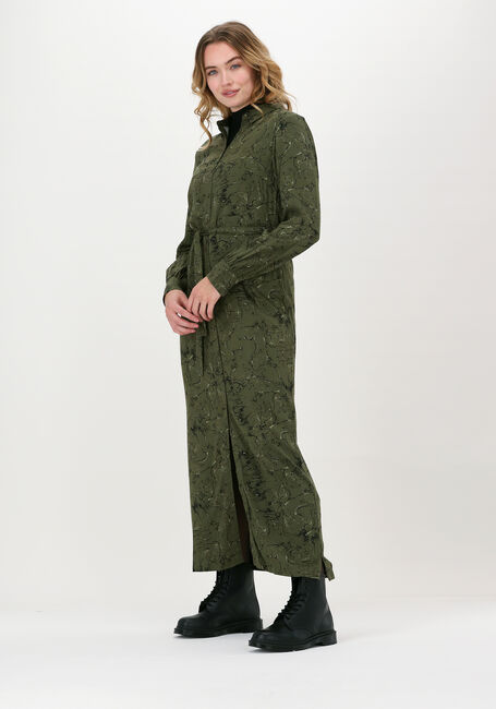 Groene ANOTHER LABEL Maxi jurk CHANIWA DRESS L/S - large
