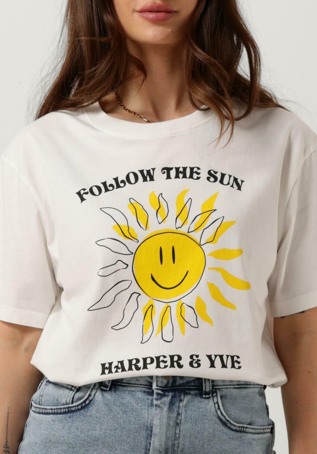 HARPER & YVE Dames Tops & T-shirts Smiley-ss Wit