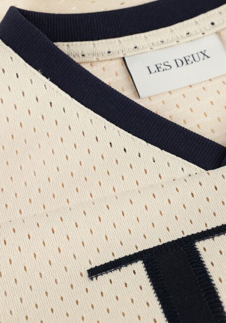 Beige LES DEUX Polo BRONSON ENCORE MESH T-SHIRT - large