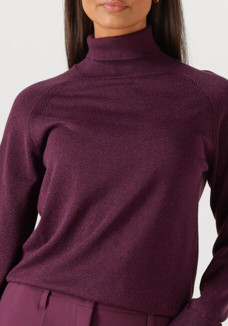 Bordeaux SUMMUM Trui TURTLE NECK SWEATER SOFT VISCOSE POLYAMIDE LUREX KNIT - large