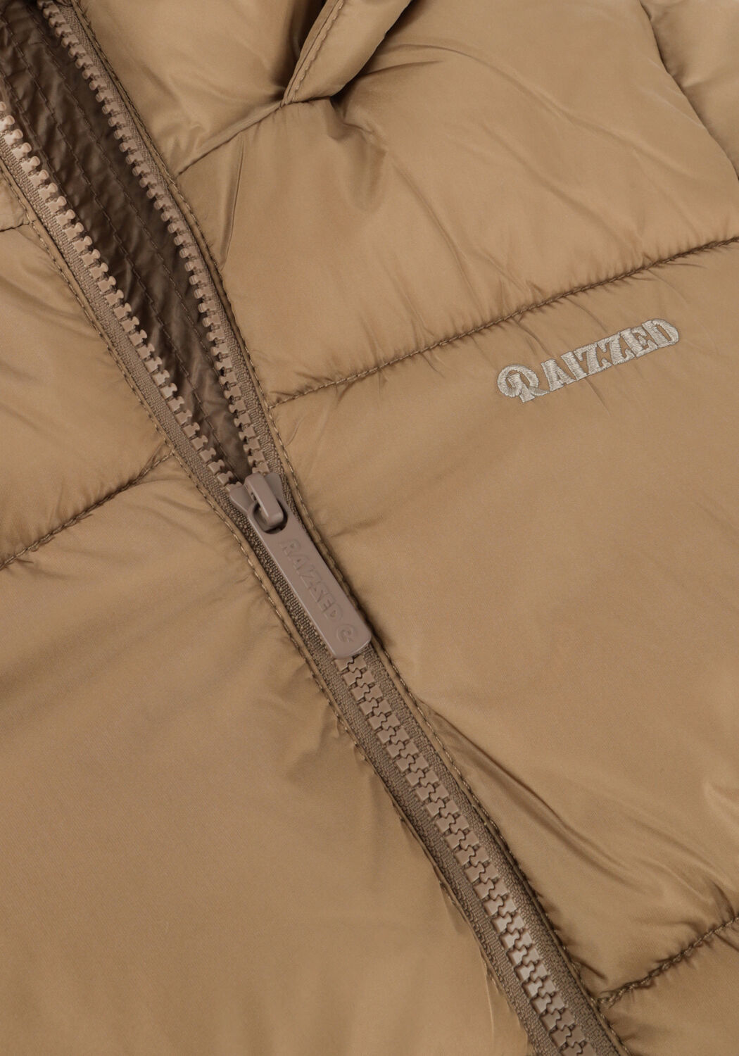 Taupe RAIZZED Gewatteerde jas RITA - large