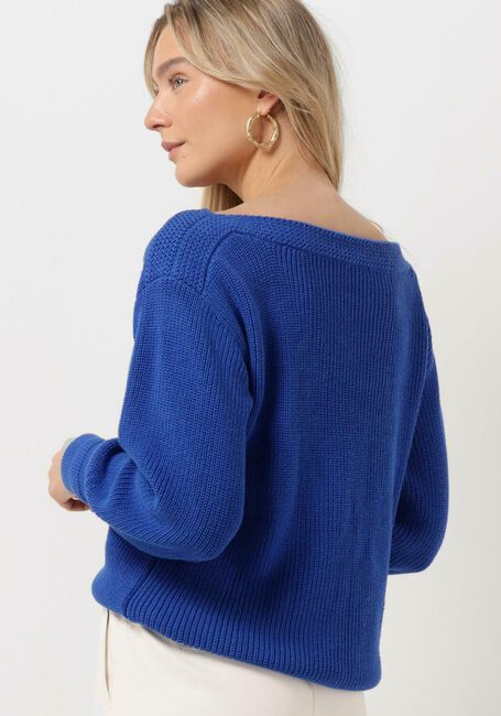 Blauwe TOMMY HILFIGER Trui BOAT NK SWEATER COTTON RIB KNIT - large