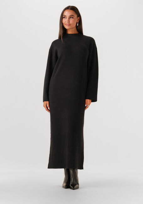 Zwarte Y.A.S. Maxi jurk YASELMA LS LONG KNIT DRESS - large