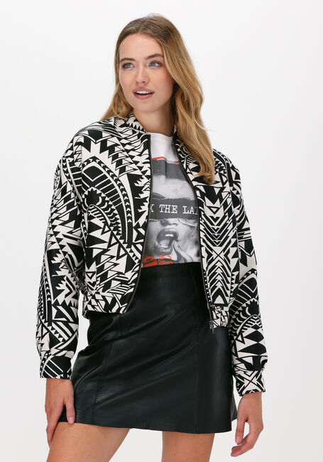 Zwarte ALIX THE LABEL Jack ETHNIC BOBMER JACKET - large