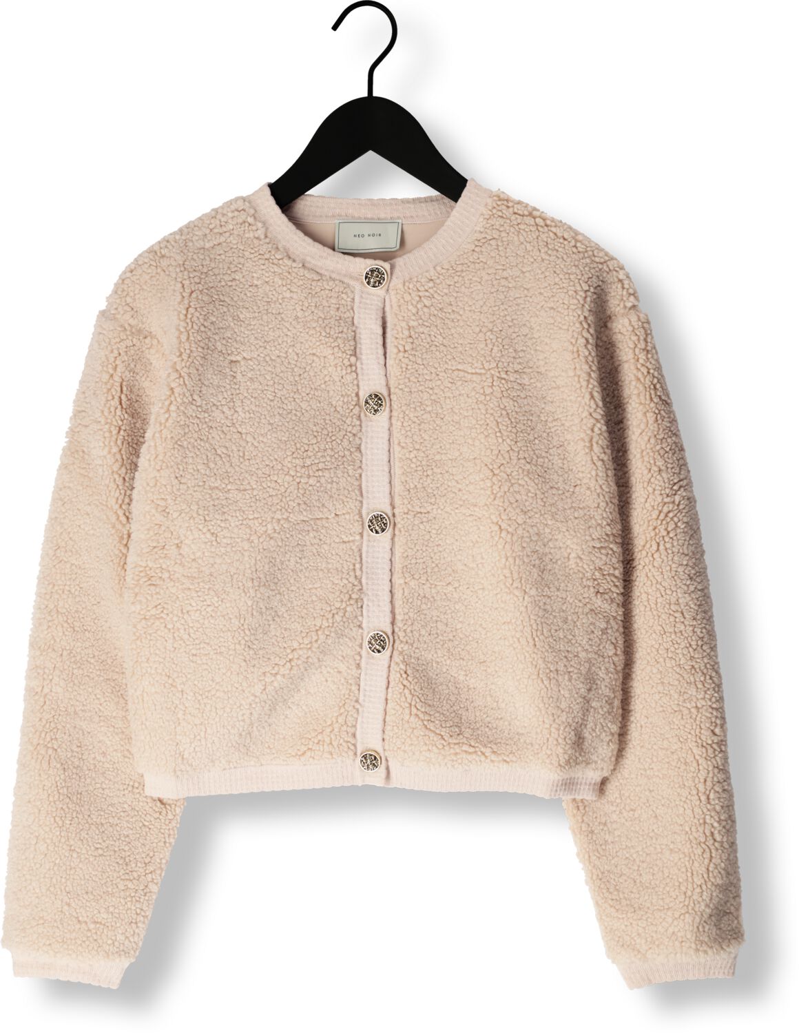 NEO NOIR Dames Truien & Vesten Limo Fluffy Knit Cardigan Zand