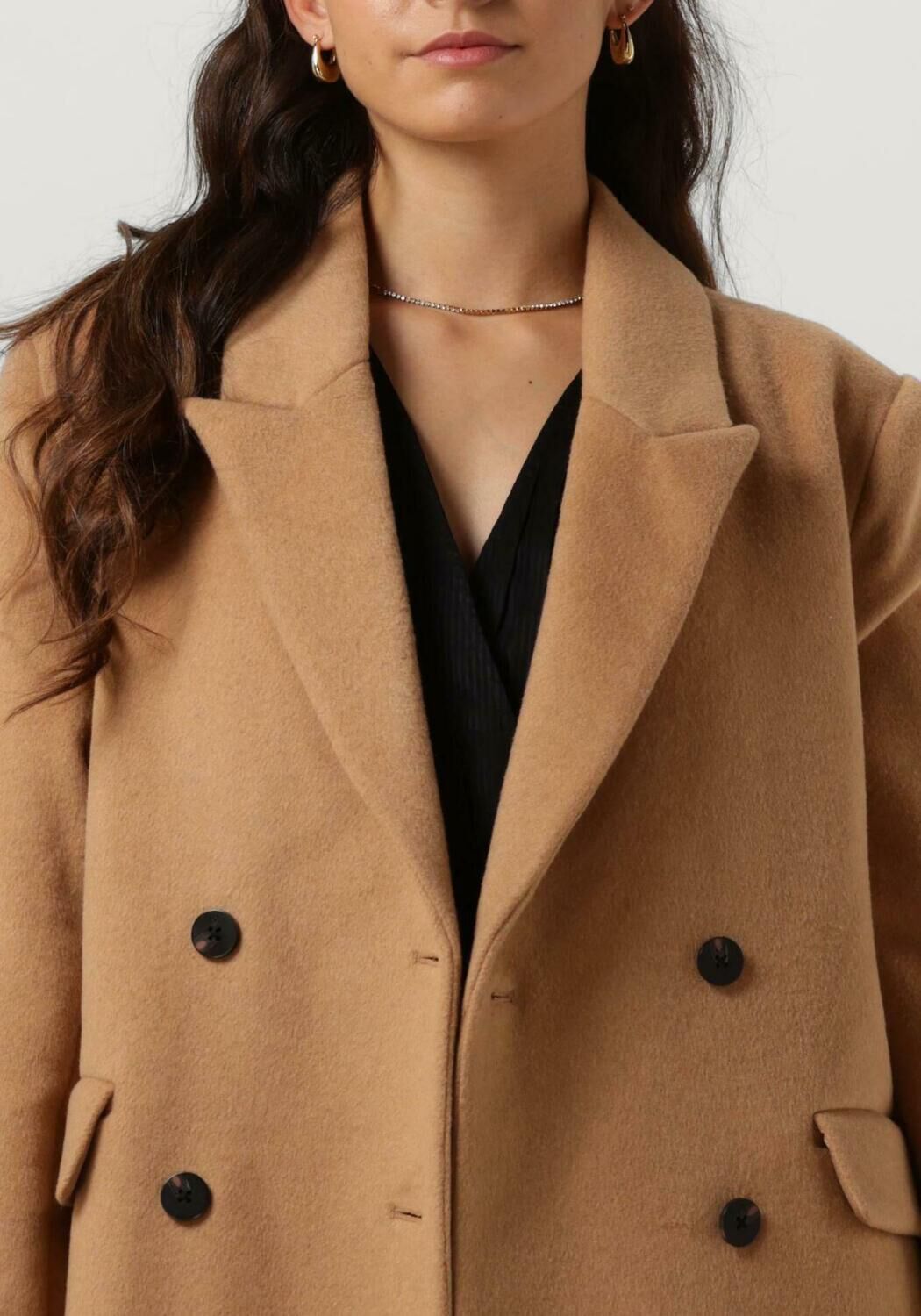 SCOTCH & SODA Dames Jassen Double Breasted Woolen Coat Camel