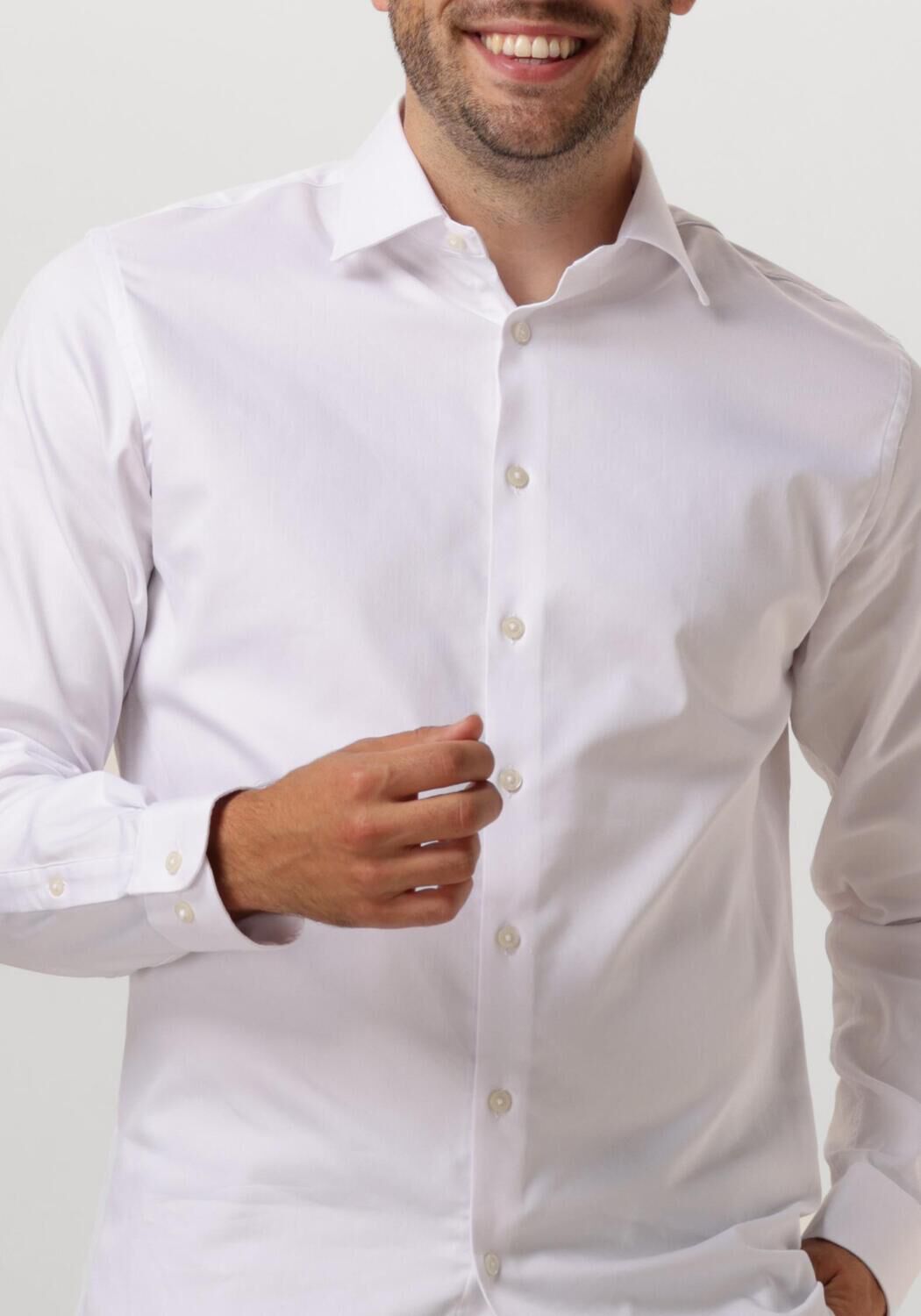 SELECTED HOMME Heren Overhemden Slhslim-performance Shirt Ls Noos Wit