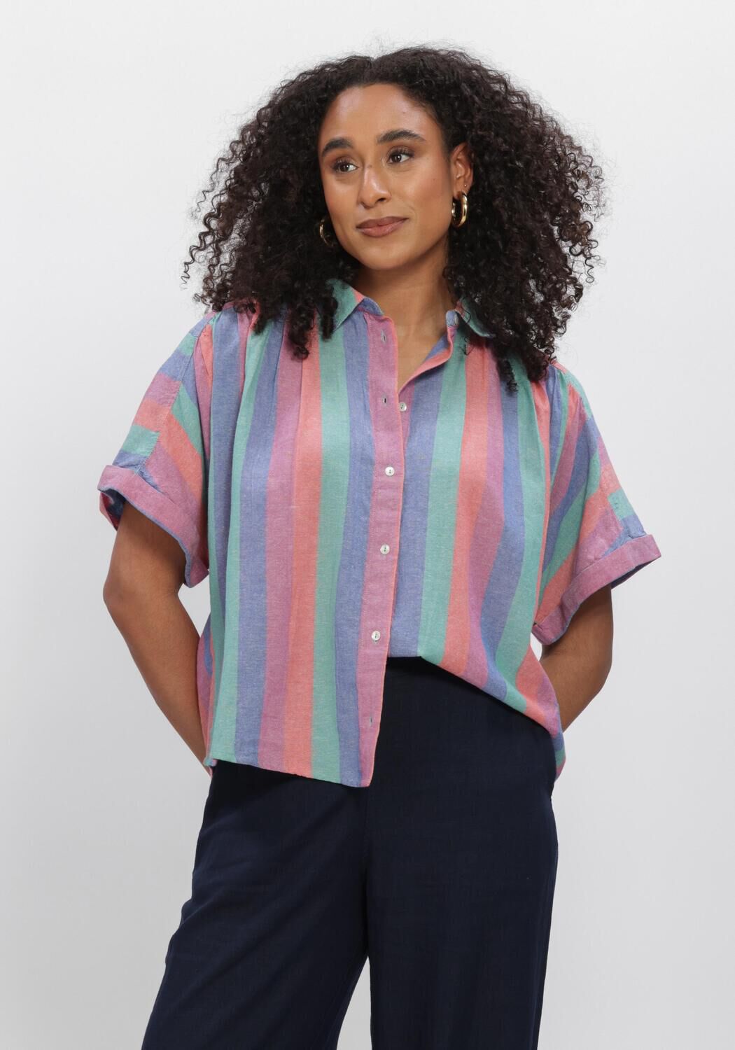 Multi BY-BAR Blouses SUNNY RAINBOW PLEATS BLOUSE - large