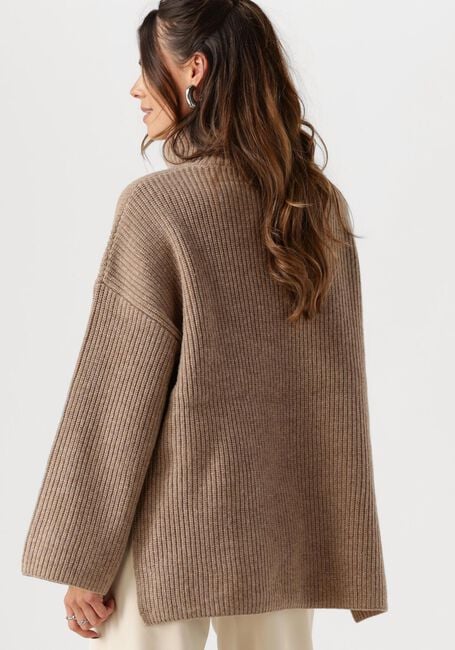 Bruine SELECTED FEMME Trui SLFMARY LS LONG KNIT ROLL NECK - large