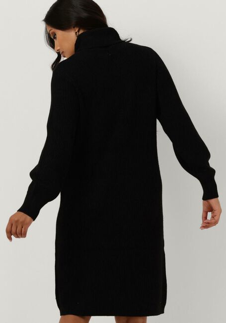 Zwarte OBJECT Midi jurk OBJMALENA L/S ROLLNECK DRESS NOOS - large