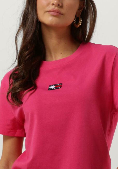 Roze TOMMY JEANS T-shirt TJW TOMMY CENTER BADGE TEE - large