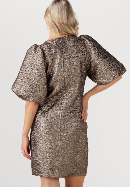 Bronzen OMODA ATELIER Mini jurk OM-PEARL DRESS - large