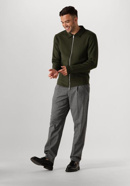 Groene SELECTED HOMME Vest SLHEMANUEL SOFT FULL ZIP SWEAT NOOS - large