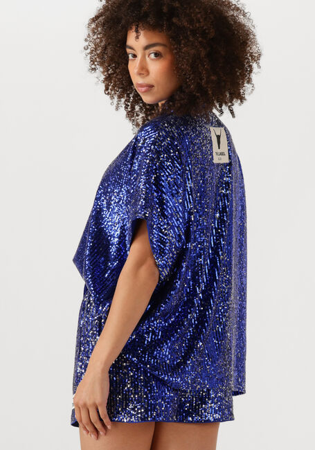 Blauwe ALIX THE LABEL Blouses WOVEN SEQUINS TOP - large