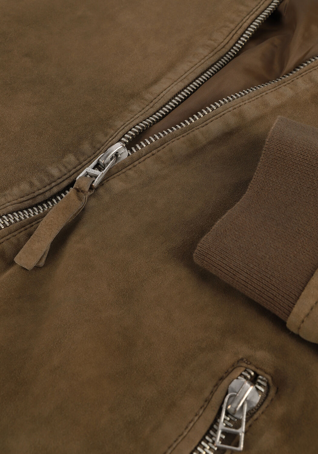 Taupe GOOSECRAFT Leren jas THOR BOMBER - large