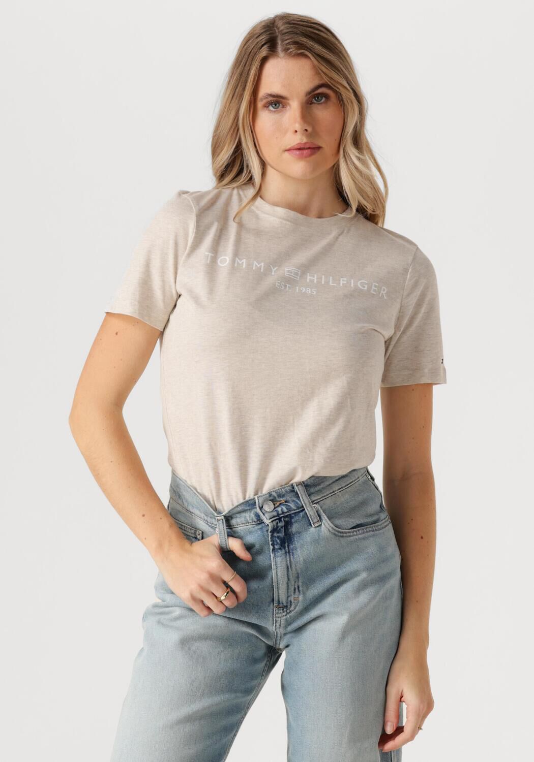 Tommy Hilfiger T-shirt REG CORP LOGO C-NK SS met een logo-opschrift