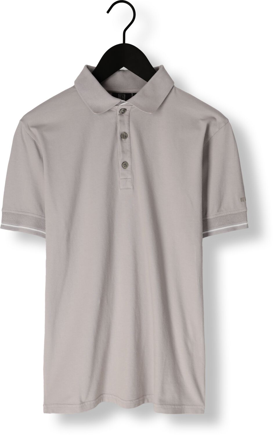 GENTI Heren Polo's & T-shirts Polo 3 Button Ss J2001-1212 Lichtgrijs