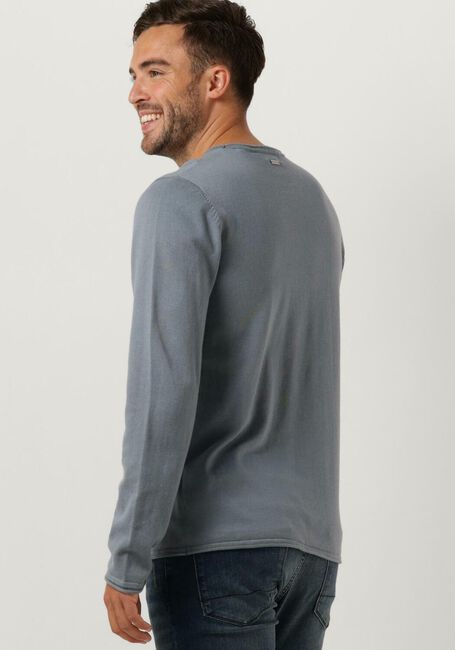 Blauwe PUREWHITE Trui GARMENT DYE KNIT WITH ROUND NECK - large