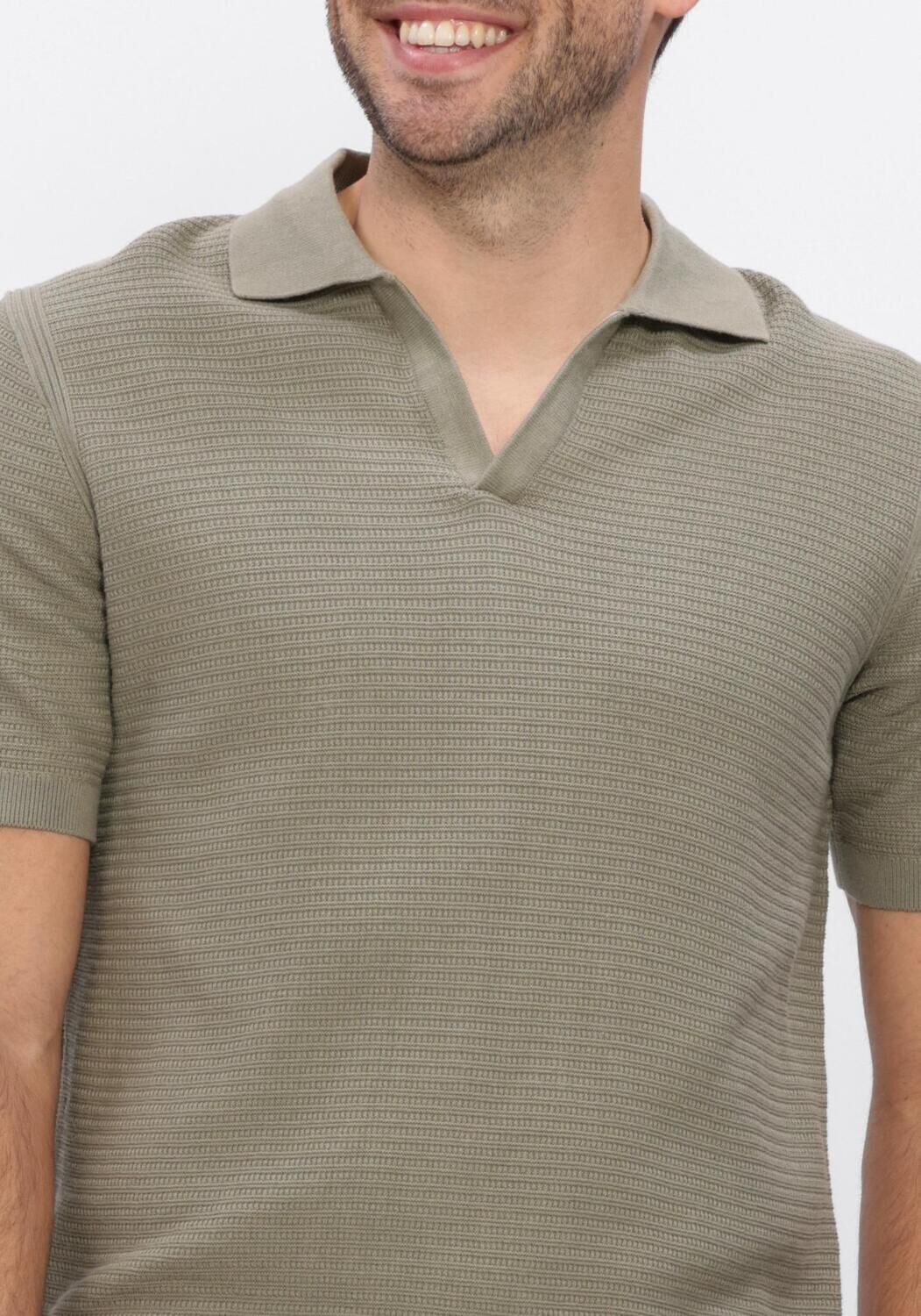 Groene DSTREZZED Polo KOSTAS POLO - large