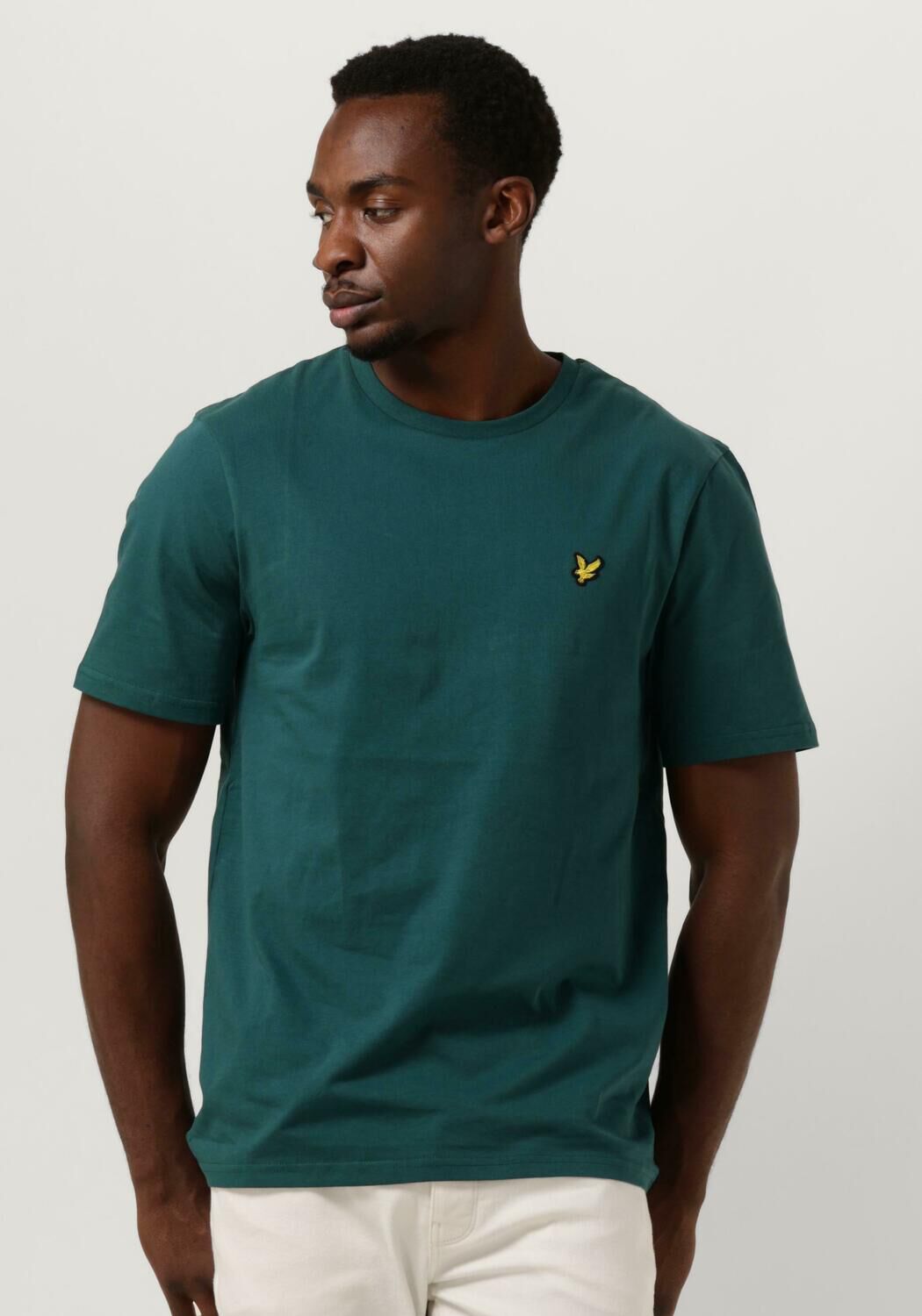 LYLE & SCOTT Heren Polo's & T-shirts Plain T-shirt Donkergroen