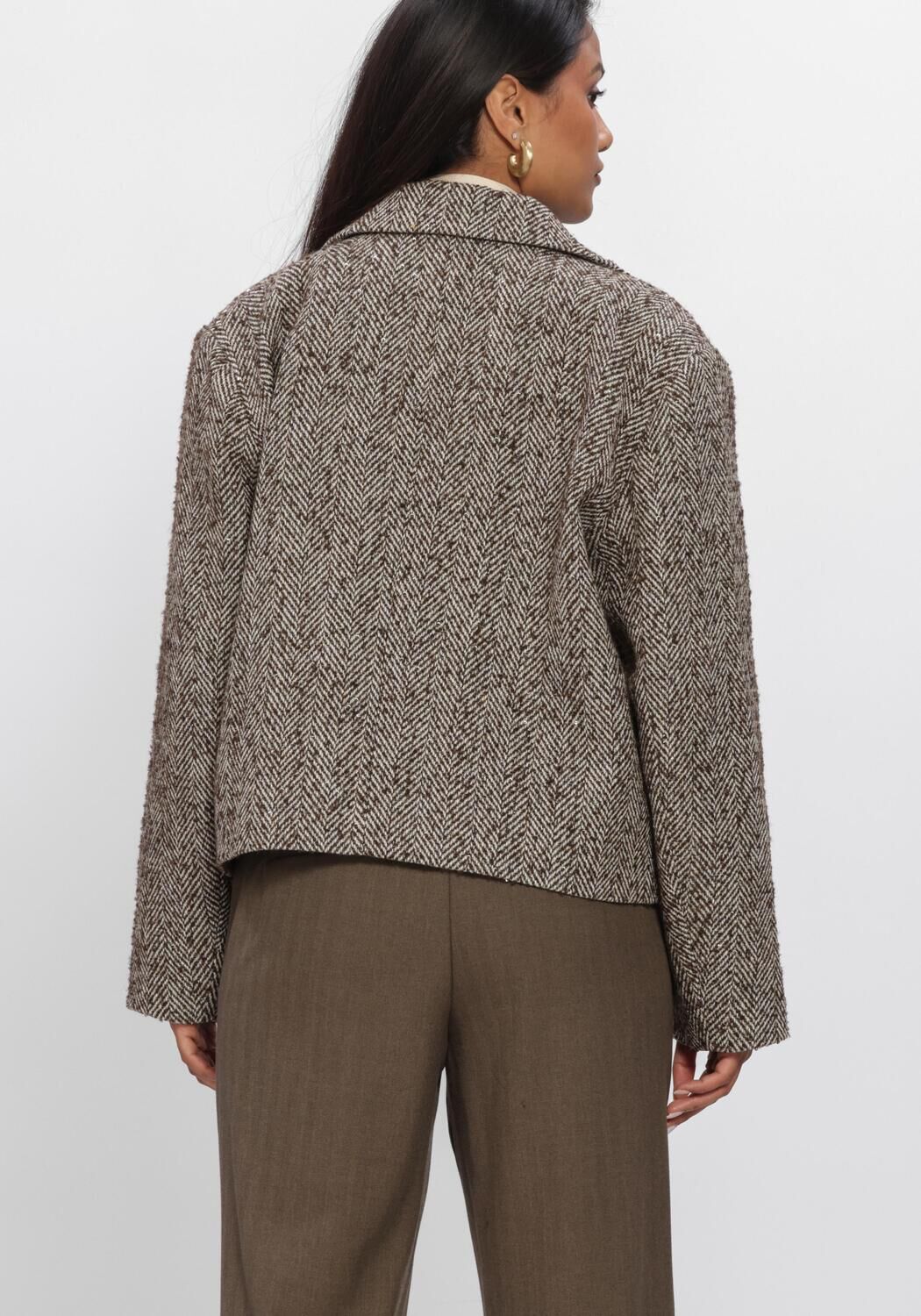 Bruine NUKUS Jack DAPHNE JACKET HERRINGBONE - large