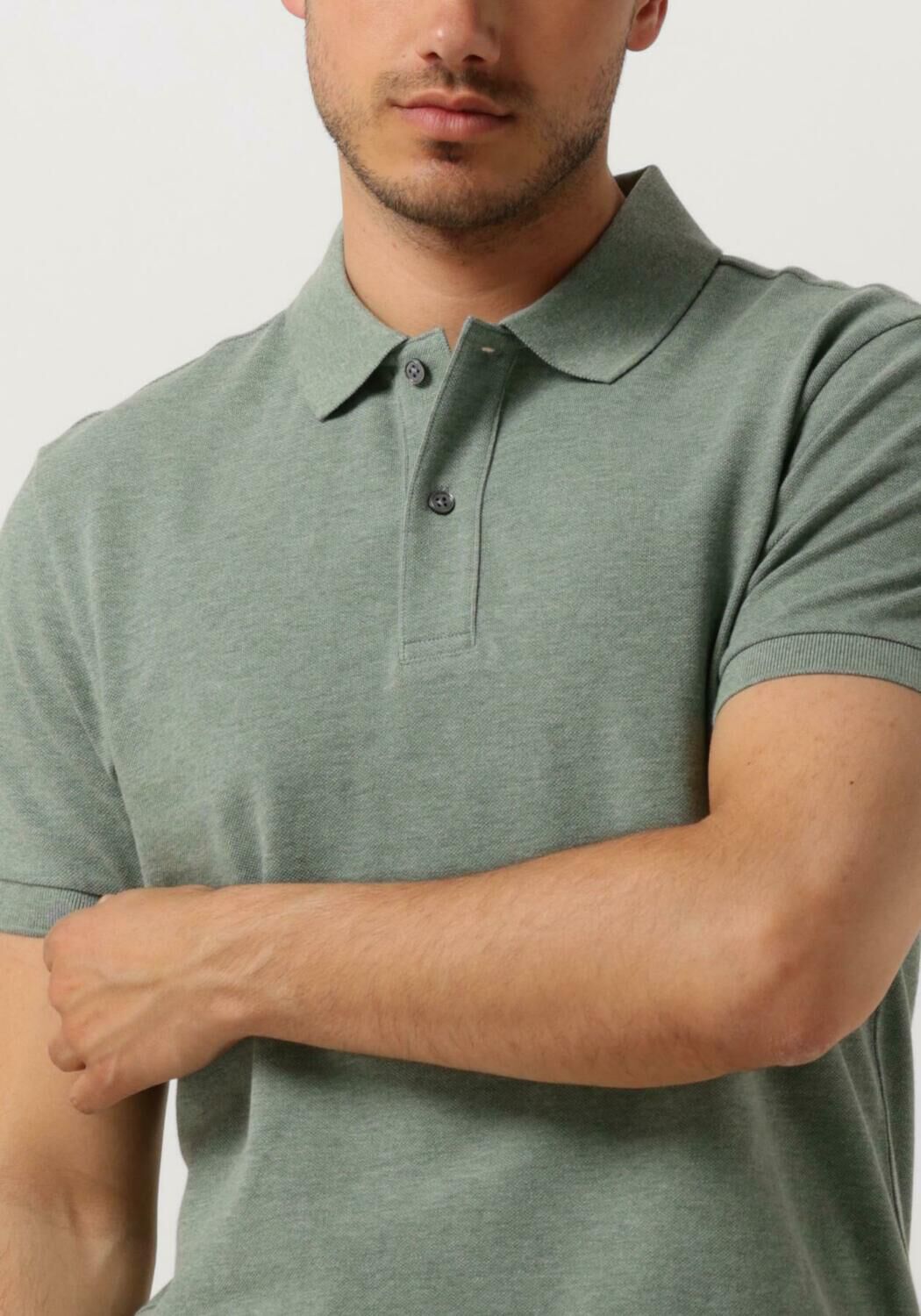 PROFUOMO Heren Polo's & T-shirts Polo Short Sleeve Groen