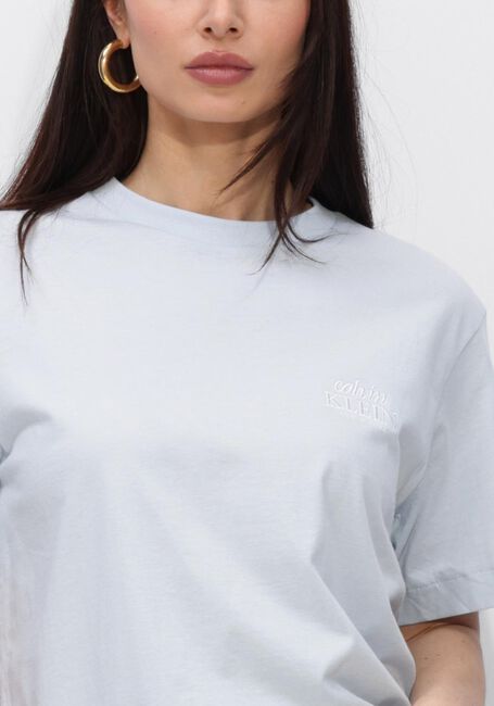Lichtblauwe CALVIN KLEIN T-shirt SS BOXY GRAPHIC T-SHIRT - large