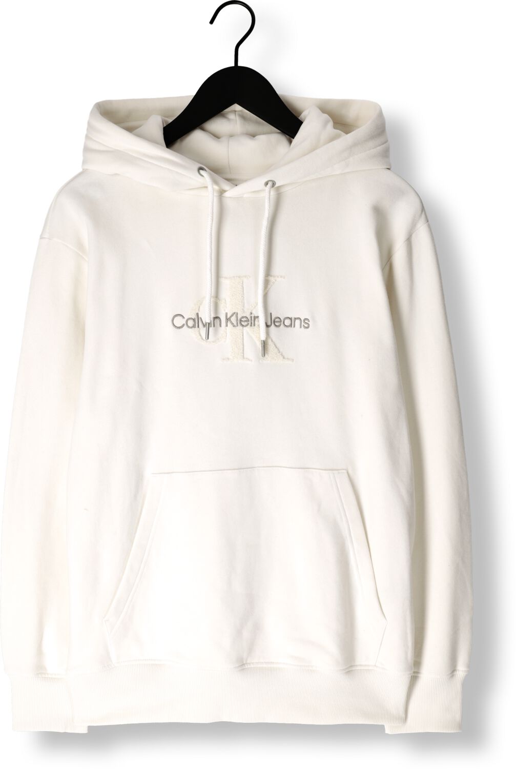 CALVIN KLEIN Heren Truien & Vesten Chenille Monologo Hoodie Wit