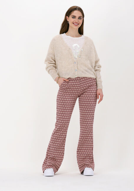 Perzik SUMMUM Flared broek TROUSER GRAPHIC JACQUARD - large