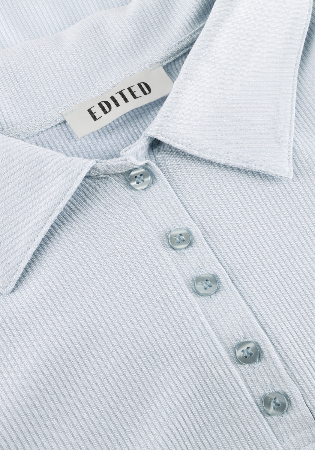 Lichtblauwe EDITED Polo VANIA POLOSHIRT - large