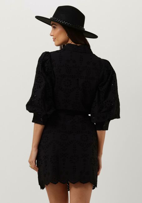 Zwarte SCOTCH & SODA Mini jurk PUFF SLEEVE COTTON MIDI DRESS - large