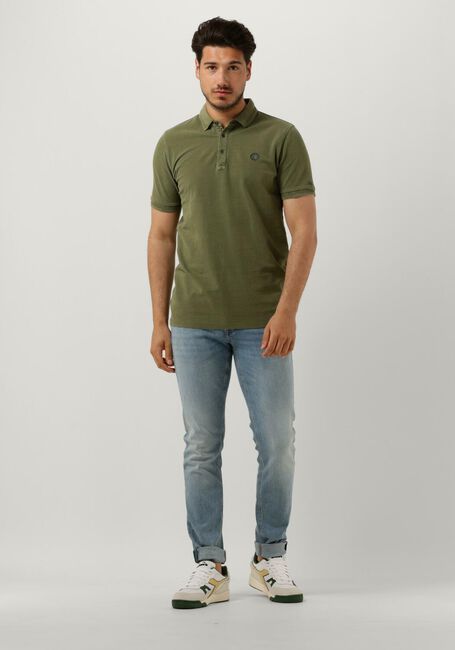 Groene CAST IRON Polo SHORT SLEEVE POLO COTTON GD PIQUE - large