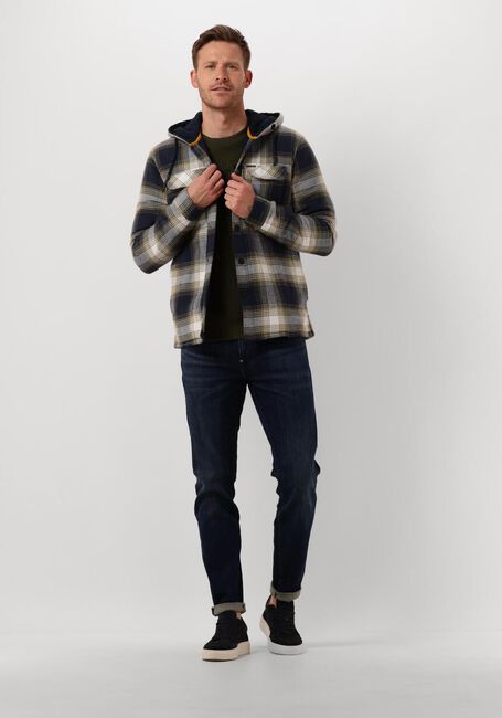 Blauwe PME LEGEND Overhemden LONG SLEEVE SHIRT CTN FLANEL CHECK QUILTED - large