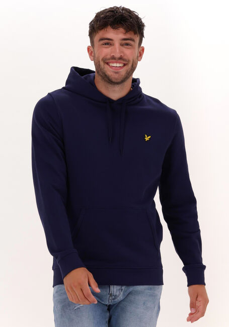 Donkerblauwe LYLE & SCOTT Sweater PULLOVER HOODIE - large