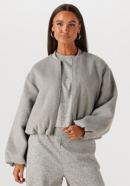 Grijze SUMMUM Mantel JACKET BOMBER CLASSIC WOOL - large
