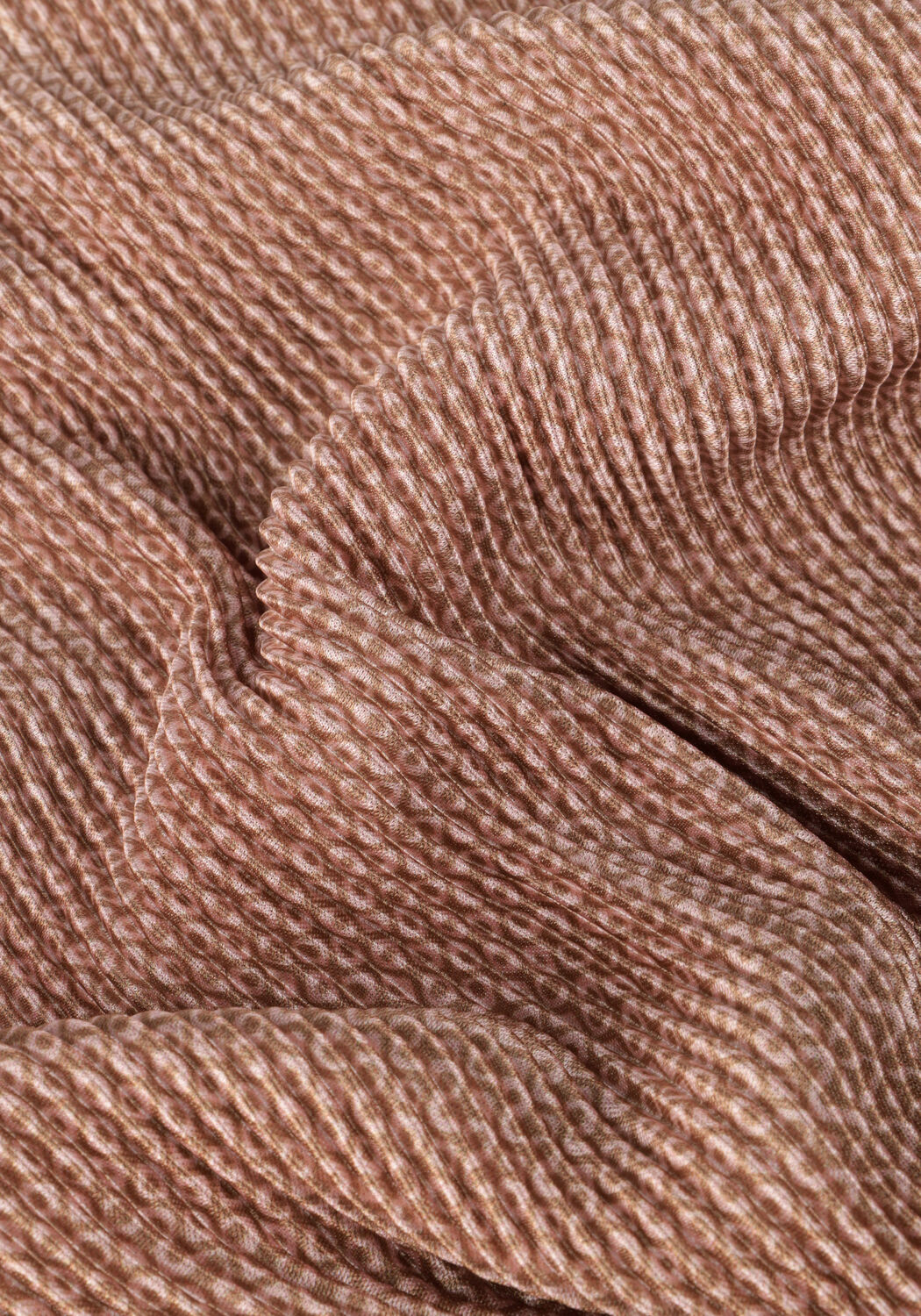 Taupe NONO Mini jurk MIRON AOP PLISSEE DRESS - large