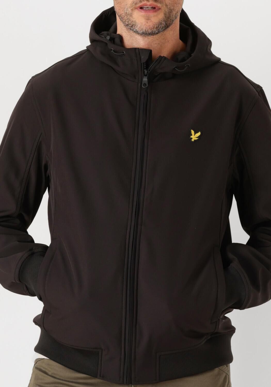 LYLE & SCOTT Heren Jassen Mesh Back Softshell Jacket Zwart
