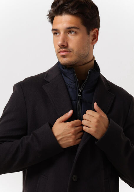 Donkerblauwe BOSS BLACK Mantel H-HYDE-BIB - large