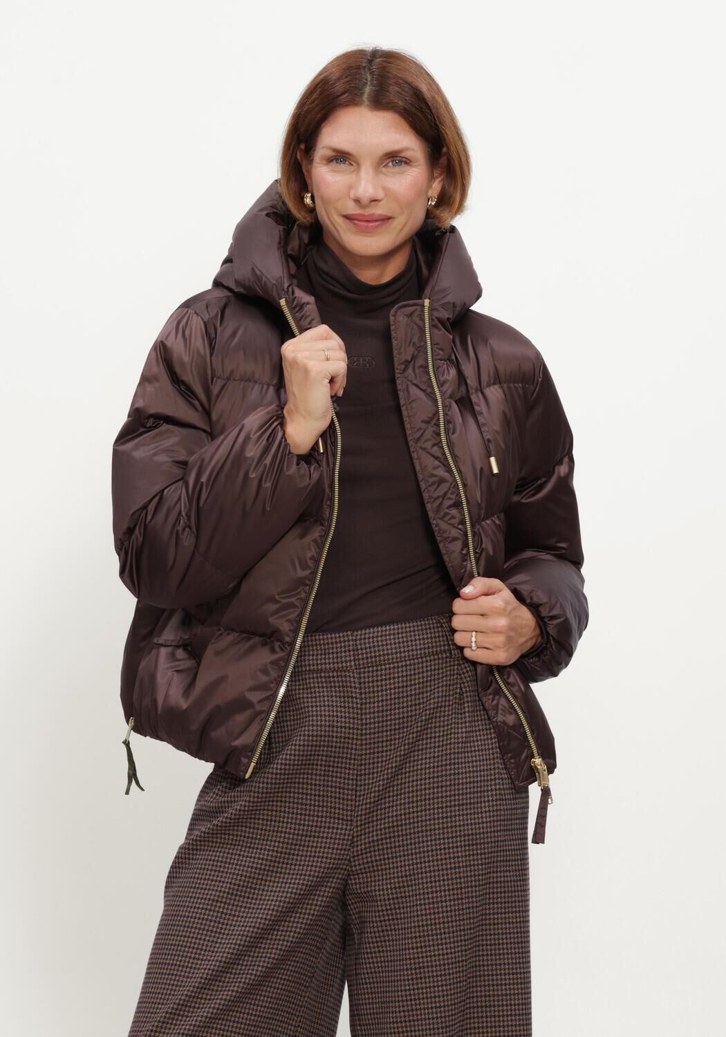 Bruine BEAUMONT Gewatteerde jas MARIAN JACKET - large