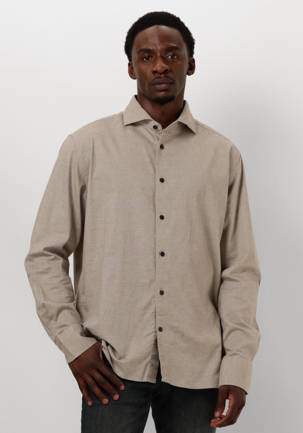 Dstrezzed Taupe Casual Olav Overhemd Beige Heren
