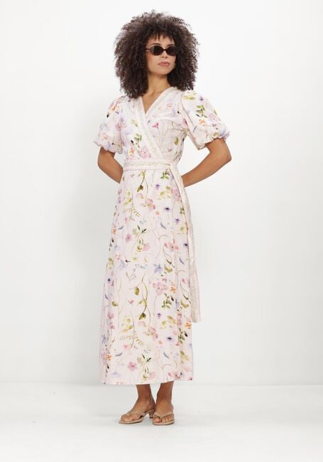 Ecru NEO NOIR Jurken CLARINE FLOWER DRESS - large