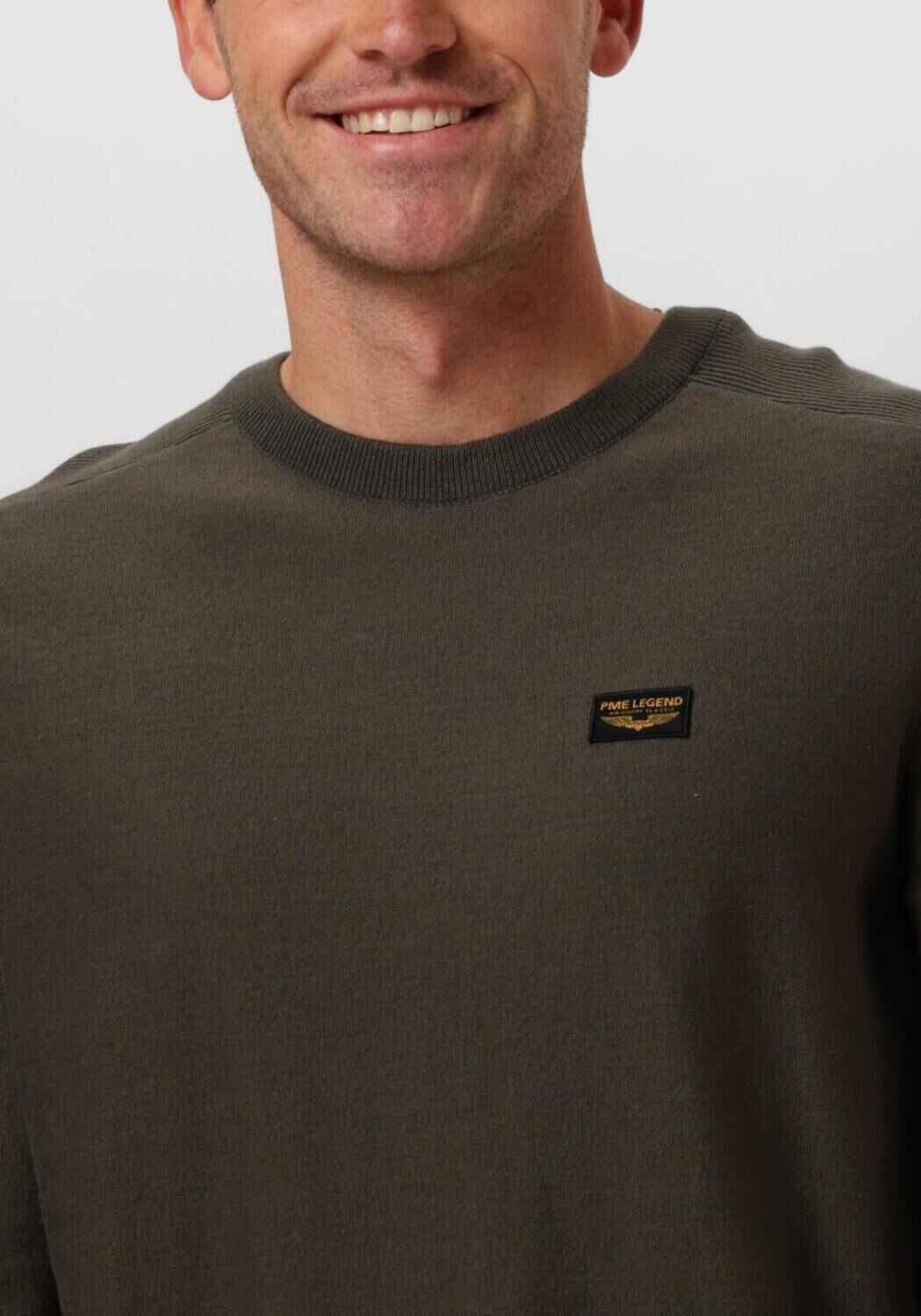 PME LEGEND Heren Truien & Vesten R-neck American Classic Buckley Knit Groen