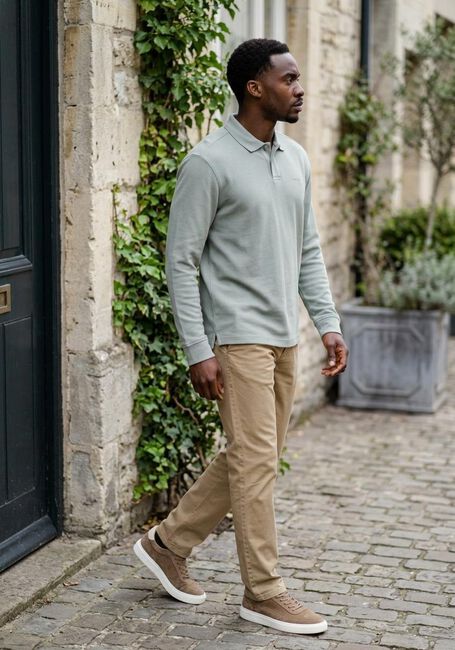 Groene BOSS ORANGE Polo PETEMPESTO LONG - large
