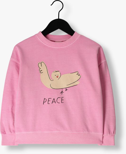 Roze Jelly Mallow Sweater PEACE PIGMENT SWEATSHIRT - large