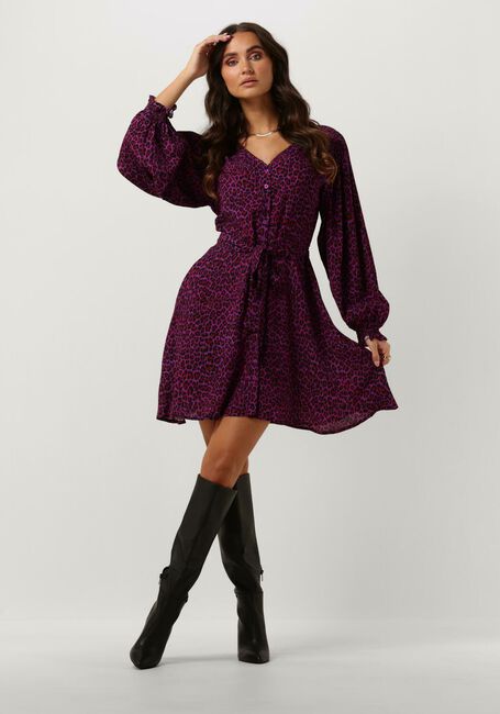 Paarse YDENCE Mini jurk DRESS BAILEY - large