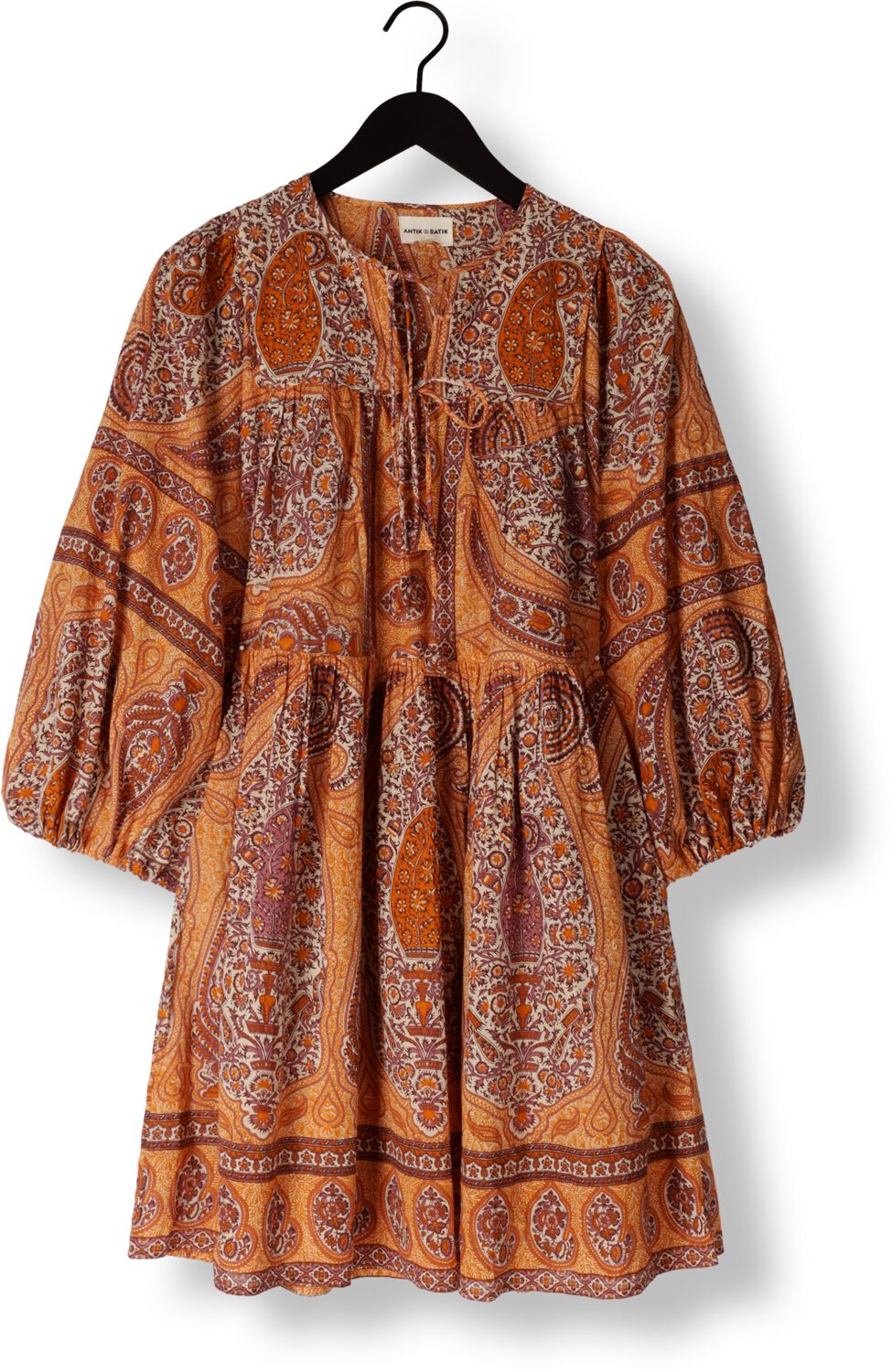 ANTIK BATIK Dames Jurken Tajar Minidress Oranje