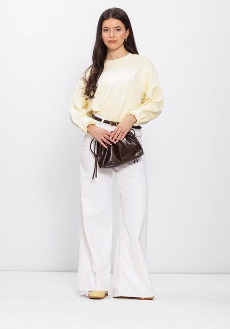 Gele CALVIN KLEIN Trui LOGO GRAPHIC CREWNECK SWEATSHIRT - large