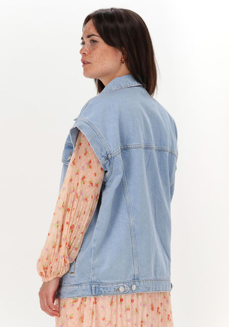 Blauwe NA-KD Gilet OVERSIZED DENIM VEST - large
